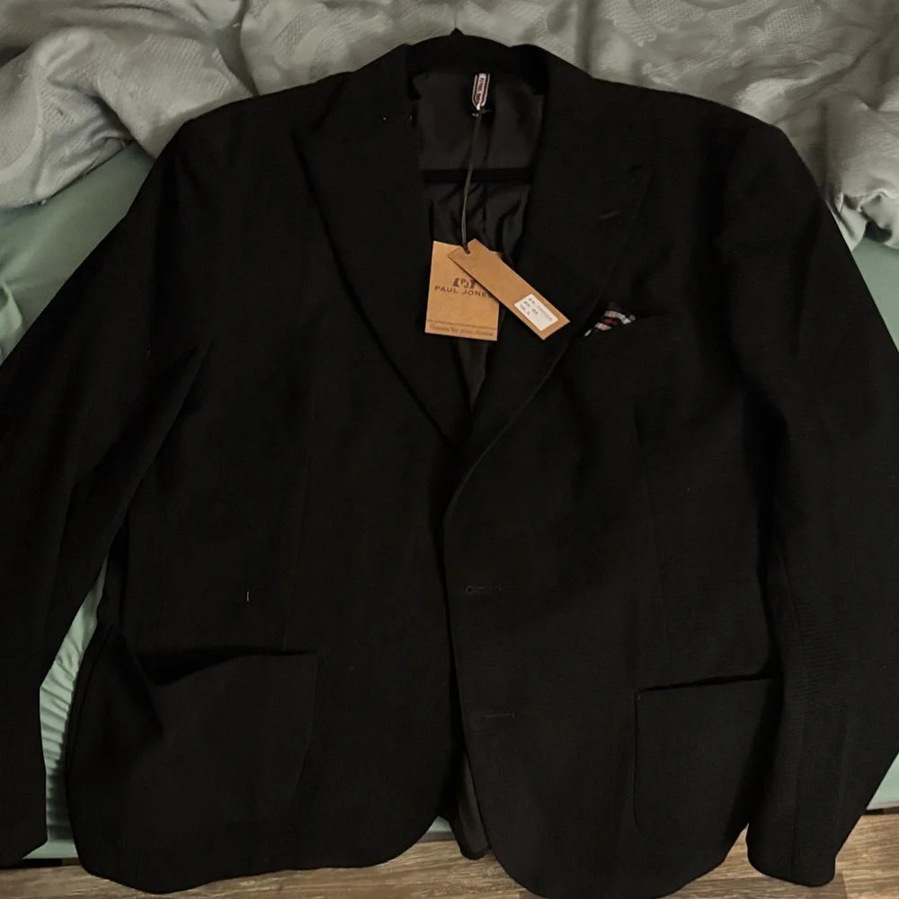 PJ Paul Jones Black Sport Coat - Classic Men's Blazer - Picture 3 of 4